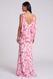 Vestido Maxi Floral Verde Claro Sereia