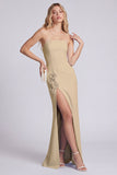 Vestido Formal Longo Floral Sem Alças Preto Sem Alças com Fenda