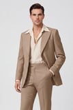Fatos masculinos de lapela Black Peak Peak Sleeves Long Button