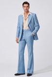 Fatos masculinos de lapela Black Peak Peak Sleeves Long Button