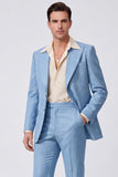 Fatos masculinos de lapela Black Peak Peak Sleeves Long Button