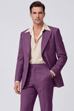 Fatos masculinos de lapela Black Peak Peak Sleeves Long Button
