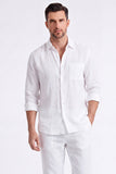 Conjunto Conjunto Masculino de Linho Azul Claro de 2 Peças