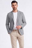 Blazer masculino preto com lapela de entalhe