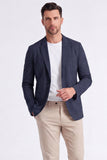 Blazer masculino preto com lapela de entalhe
