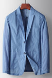 Blazer masculino Sage de lapela com entalhe Sage de um só abotoamento
