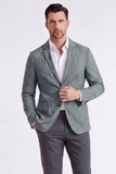 Blazer masculino Sage de lapela com entalhe Sage de um só abotoamento