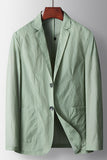 Blazer masculino Sage de lapela com entalhe Sage de um só abotoamento