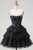 Espartilho branco A-Line Sweetheart Vestido de Finalistas com Franzes