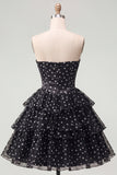Espartilho branco A-Line Sweetheart Vestido de Finalistas com Franzes