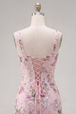 Vestido de regresso a casa com lantejoulas cor-decote quadrado com lantejoulas cor-decote quadrado e folhos