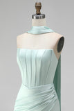 Espartilho Bodycon Bodycon Mint com Vestido de Finalistas com Fenda