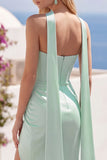 Espartilho Bodycon Bodycon Mint com Vestido de Finalistas com Fenda