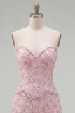 Vestido Bodycon Bodycon Sweetheart Pink com contas