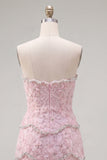 Vestido Bodycon Bodycon Sweetheart Pink com contas
