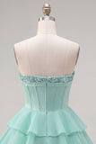 Vestido de Finalistas em Casa, Espartilho A-Line A-Line Sweetheart