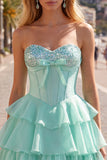 Vestido de Finalistas em Casa, Espartilho A-Line A-Line Sweetheart