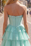 Vestido de Finalistas em Casa, Espartilho A-Line A-Line Sweetheart