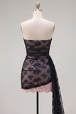 Vestido preto bodycon, justo, com missangas franzidas, vestido de boas-vindas e faixa