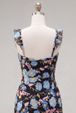 Vestido de Homecoming Bodycon Sweetheart bordado com lantejoulas amarelas
