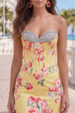 Espartilho amarelo Espartilho Amarelo com Missangas Justa e Vestido de Finalistas