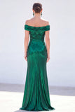 Vestido de Mãe da Noiva Verde-Verde Escuro Verde Escuro Azul Longo Metálico Franzido da Mãe da Noiva