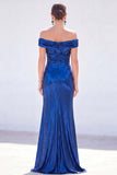 Vestido de Mãe da Noiva Verde-Verde Escuro Verde Escuro Azul Longo Metálico Franzido da Mãe da Noiva