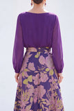Vestido Verde A-Line Bateau de 2 peças Jacquard Floral Long Mother Of the Bride