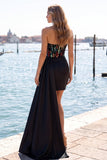 Sweetheart Red Bodycon Bodycon Corset Transparente, Vestido de Lantejoulas Franzidas com Faixa