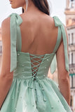 Vestido de Finalistas Mini Pearl Pearl Little Fairy Tale com camadas e renda nas costas