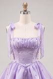 Vestido de Finalistas Mini Pearl Pearl Little Fairy Tale com camadas e renda nas costas