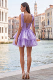 Vestido de Finalistas Mini Pearl Pearl Little Fairy Tale com camadas e renda nas costas