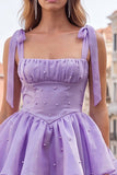 Vestido de Finalistas Mini Pearl Pearl Little Fairy Tale com camadas e renda nas costas