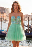 Vestido Curto de Finalista Amarelo A-Line Brodado Floralmente Bordado