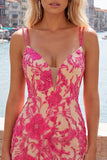 Vestido Curto de Regresso a Casa Curta Floral Bodycon Bodycon Azul Claro com Bordas