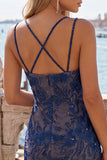 Vestido Curto de Regresso a Casa Curta Floral Bodycon Bodycon Azul Claro com Bordas