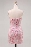 Vestido Curto de Regresso a Casa Corredor Cor-de-Rosa Cor-de-Olhos Cor-de-Rosa