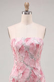 Vestido Curto de Regresso a Casa Corredor Cor-de-Rosa Cor-de-Olhos Cor-de-Rosa