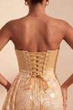 Bodycon amarelo claro, Lantejoulas franzidas com lantejoulas, atacar as costas do vestido de boas-vindas com faixa