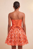 Lantejoulas azul céu A-Line Sweetheart Atacam Vestido de Regresso a Casa com Faixa
