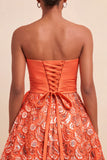 Lantejoulas azul céu A-Line Sweetheart Atacam Vestido de Regresso a Casa com Faixa