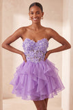Espartilho transparente A-Line Sky Blue, Renda A, Renda A, Vestido de Finalistas