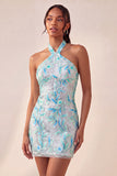 Bodycon vestido de regresso a casa roxo claro com decote halter