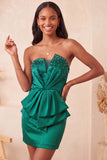 Vestido de boas-vindas roxo claro, bodycon sem alças, renda nas costas, pérolas franzidas