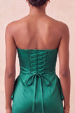 Vestido de boas-vindas roxo claro, bodycon sem alças, renda nas costas, pérolas franzidas