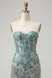 Espartilho Lake Blue Sweetheart Jacquard Renda Atrás Vestido de Regresso a Casa com Franjas
