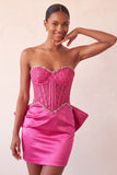 Espartilho Silver Sweetheart Corset Bodycon Bodycon com Laço