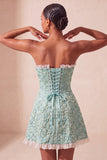 Sweetheart Yellow Jacquard A-Line com folhos e vestido de finalistas com fenda