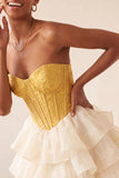 Espartilho cor-de-rosa Sweetheart A-Line Jacquard Renda nas costas Vestido de Regresso a Casa