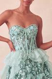 Vestido Curto de Regresso a Casa Verde Espartilho Verde Sálvia A-Line com Lantejoulas